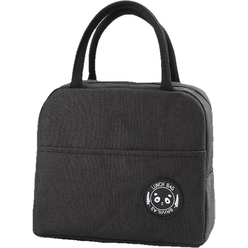 Bolsas de comidas etiquetadas transfronterizas bolsas de almuerzo de oficina portátiles bolsas de almuerzo de aislamiento térmico bolsas de almuerzo de tela Oxford