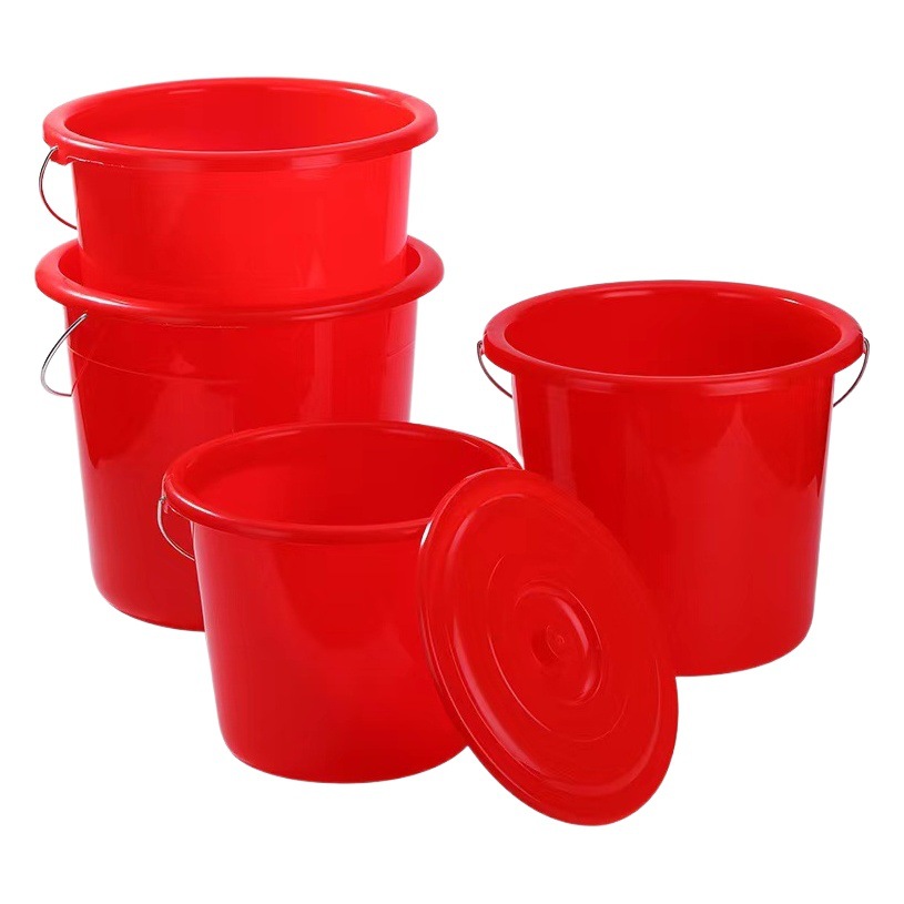 Cross-Border Wholesale Thickened Multi-Purpose Plastic Bucket Portable Hand-Held Car Wash Bucket Wholesale Household Student School Bucket