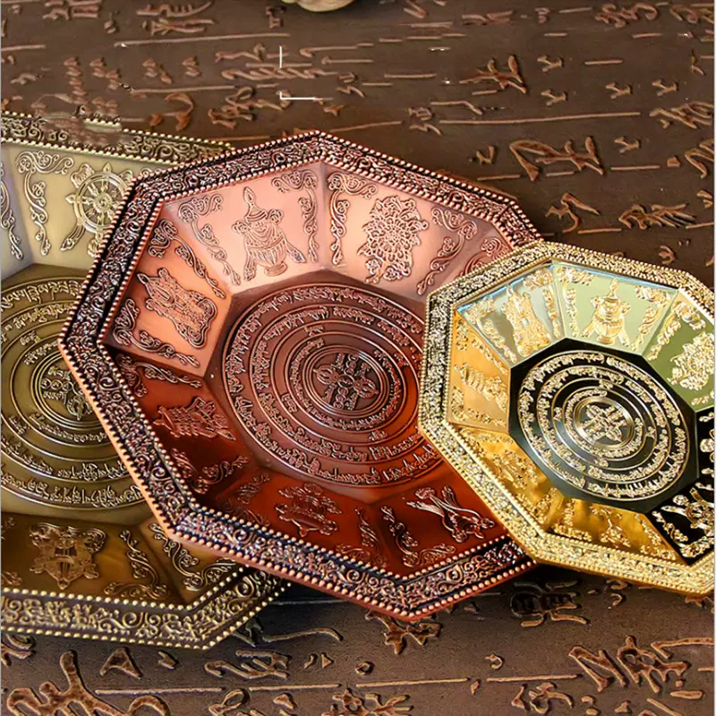 八角八吉祥中阴焦烟解脱咒轮烟供盘火供盆 小号