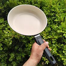 白瓷养生平底锅不沾锅家用煎鱼牛排煎锅加深平底小炒锅灶炉通用