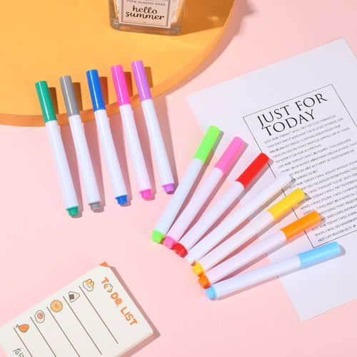 Colorful Eco-Friendly Liquid Chalk Dust-Free Erasable LED Fluorescent Light Board Pen for Children's Drawing and Painting Erasable Blackboard Pen