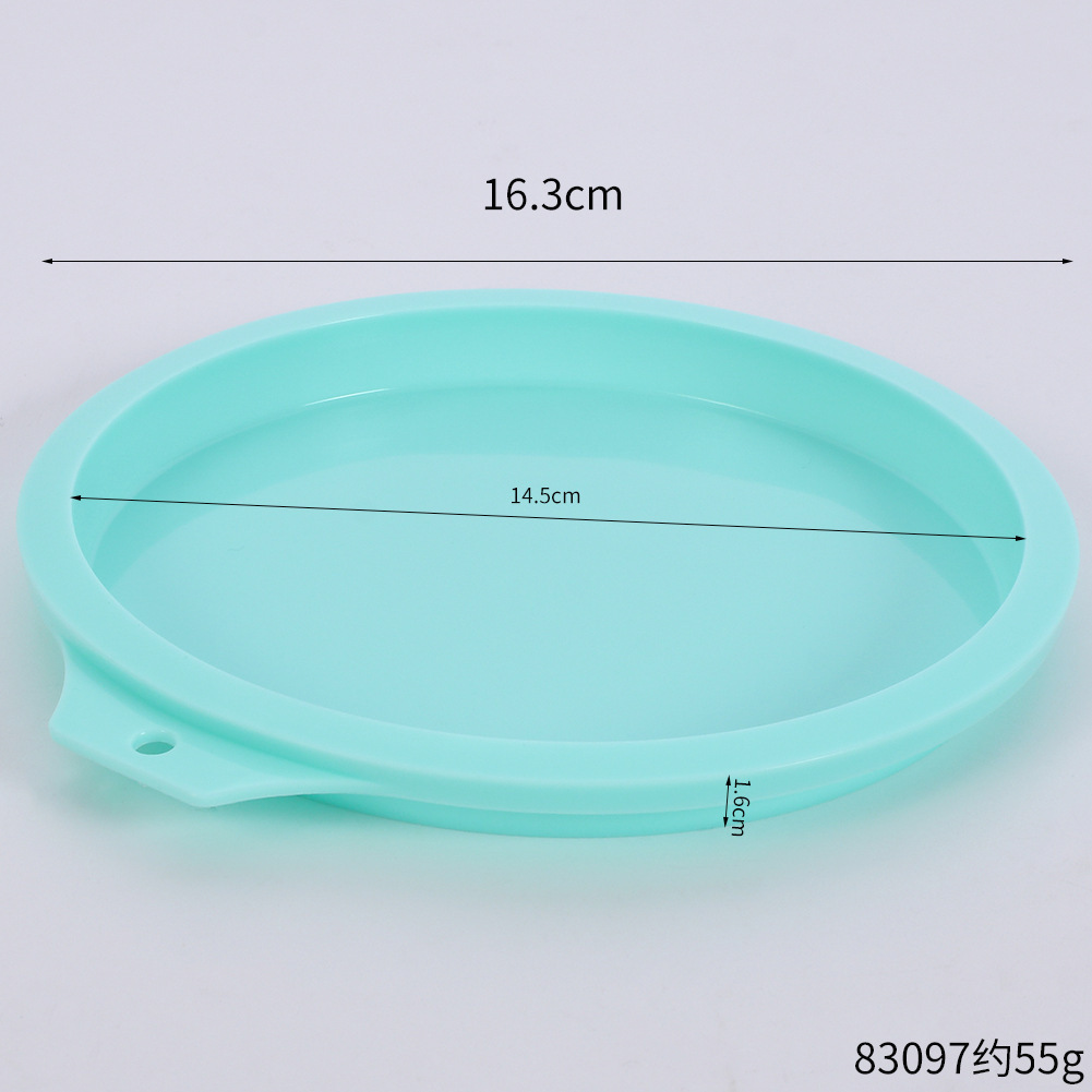 Molde redondo de silicona para pastel de 4 pulgadas, molde redondo para pastel de 3 orificios, molde para hornear pan, herramienta multifuncional para hornear
