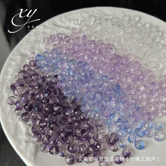 8mmグラデーション超閃幻水晶瑠璃珠ビーズdiyブレスレットアクセサリーひし形扁珠散珠卸売り