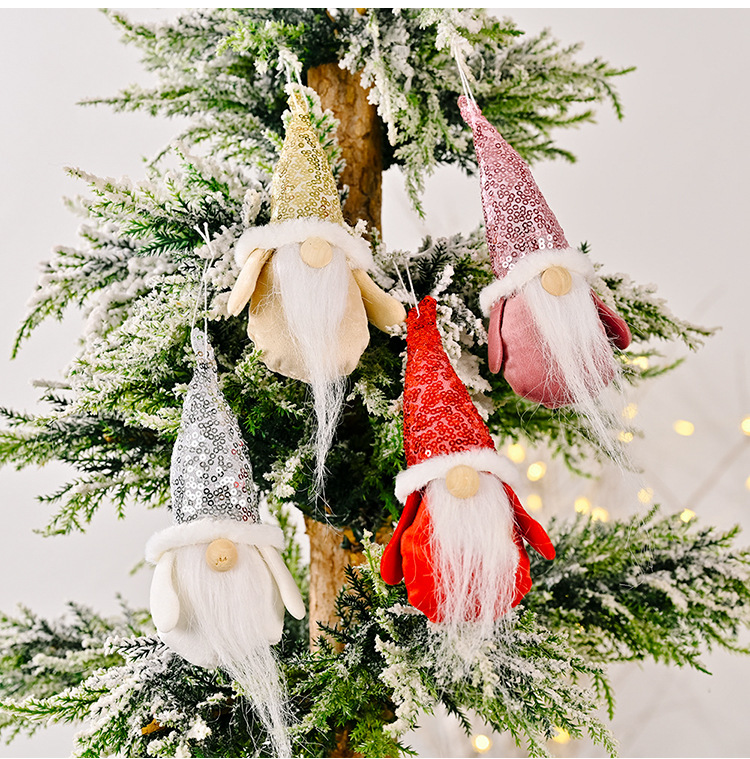 50g Weight Christmas Festival New Christmas Sequined Hat Rudolph Doll Pendant Wholesale Nihaojewelry 6