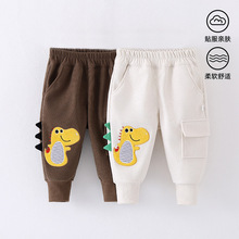 婴儿春季A类休闲卫裤男宝宝春秋运动裤长裤恐龙外出裤子儿童潮款