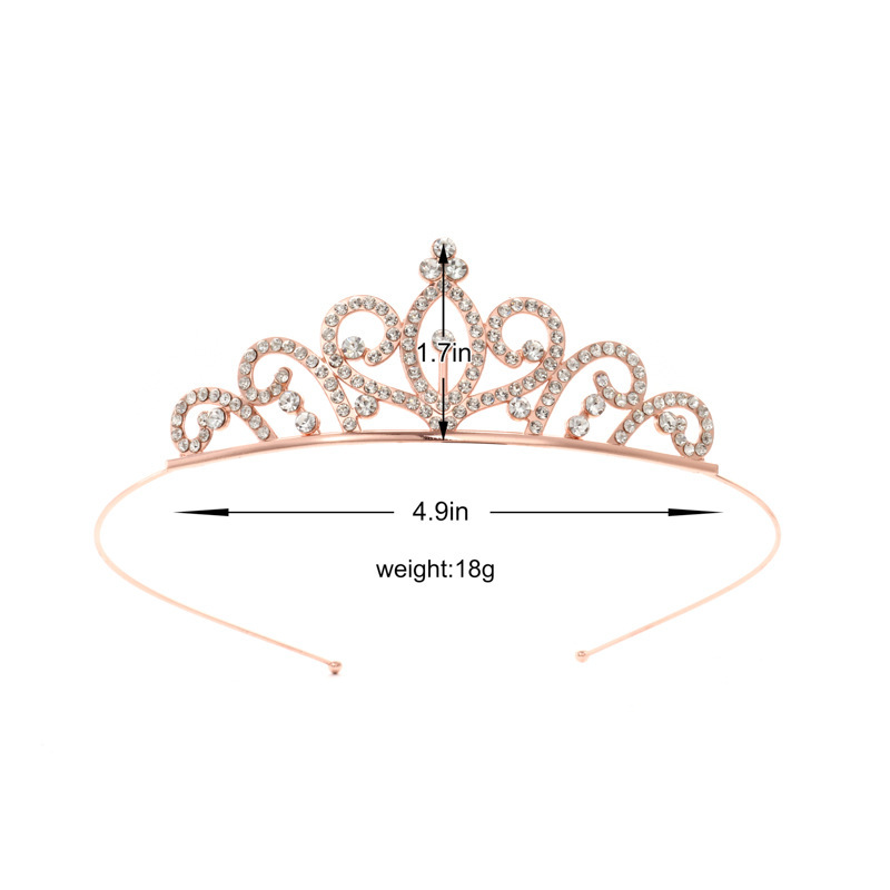 Diadema con Corona de Princesa Infantil de Metal Galvanizado para Cumpleaños y Fiestas image 35