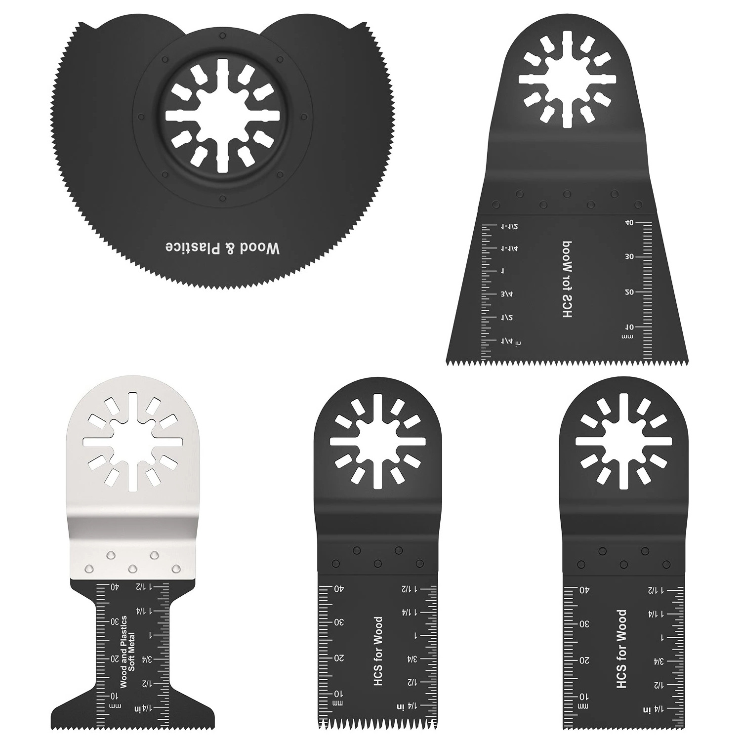 5片万用宝多功能机修边机锯片木工摆动配件 闭合孔接头