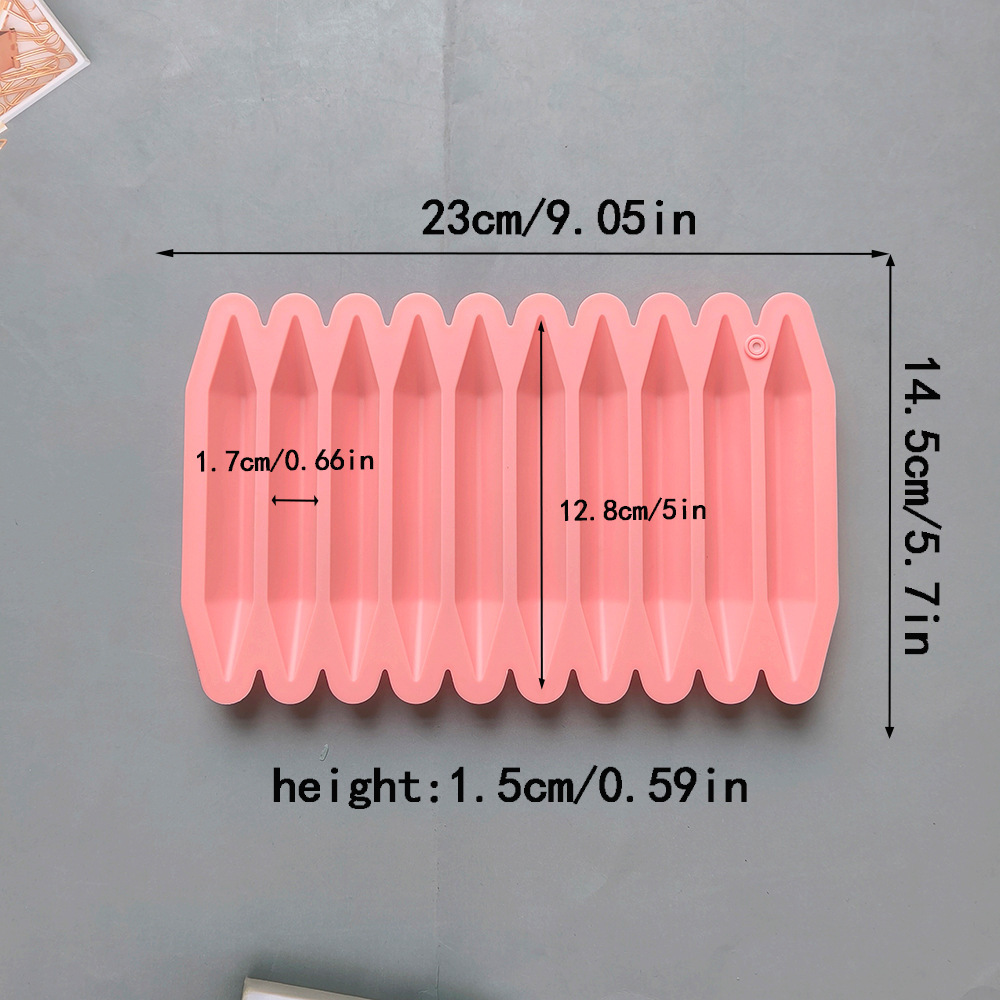 10 lápices de lápices 741 molde de silicona molde de galletas molde de chocolate molde de pastel decoración utensilios de horneado