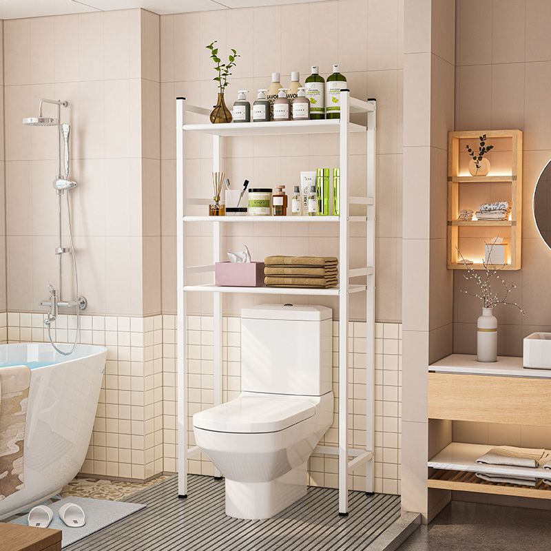 Nuevo inodoro de baño inodoro estante de almacenamiento cubierta de flip-up estante de hierro de flip-up piso multicapa sin agujeros multifuncional