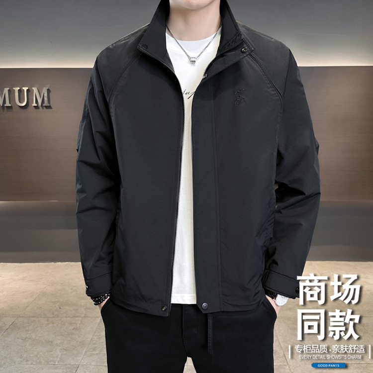 Stand Collar Workwear Jacket for Men, Spring and Autumn 2026 New Trendy High-End Casual Jacket, Formal Spring Outfit Top