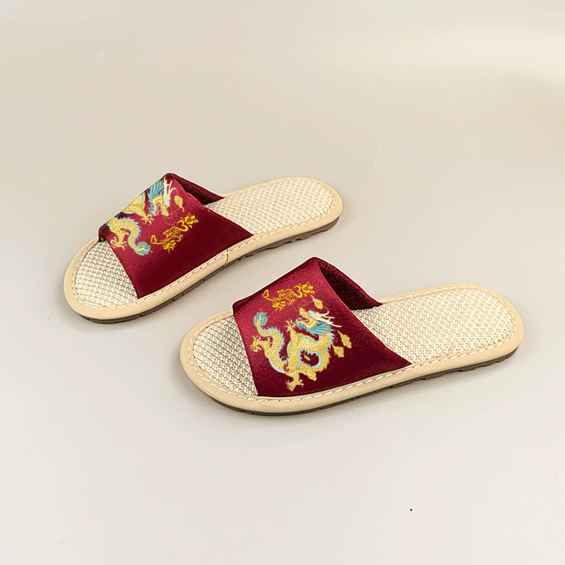Свадебные хлопчатобумажные тапочки Longfeng Праздничное красное вино