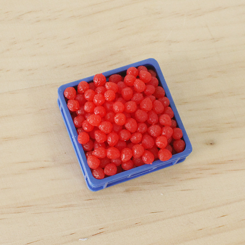 Juguetes de comida en miniatura, mini fresas simuladas, pegamento en crema para bricolaje, funda para teléfono móvil, accesorios, materiales divertidos para hacer juguetes de comida a mano.
