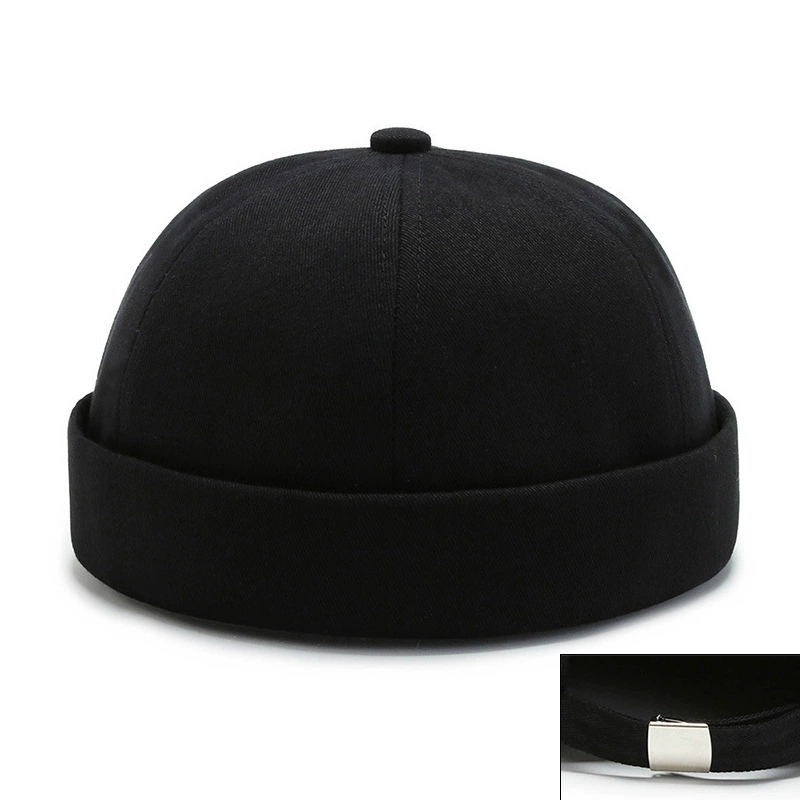 Landlord hat cotton beanie, solid spring–autumn brimless cap, one size adjustable 56–58 cm