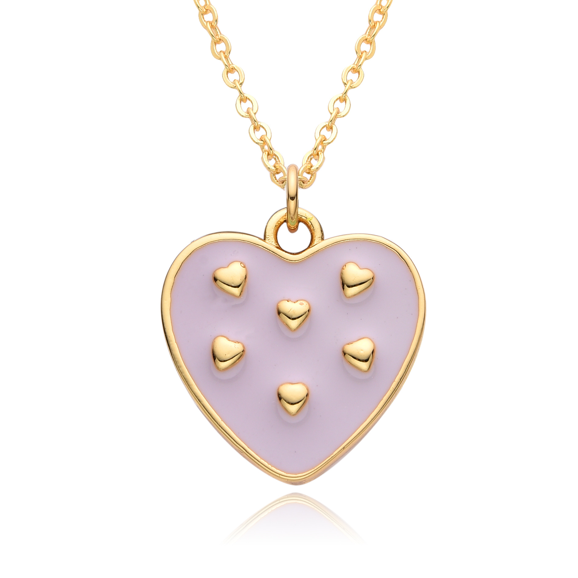 12g Weight Copper Pendant Material Pendant Necklace Classification Copper Chain Material 1 Piece Quantity Holiday, Daily, Street Occasion Copper Material Heart Shape Pattern Women's Gender Casual, Simple Style Style Copper Heart Shape Pendant Necklace 9