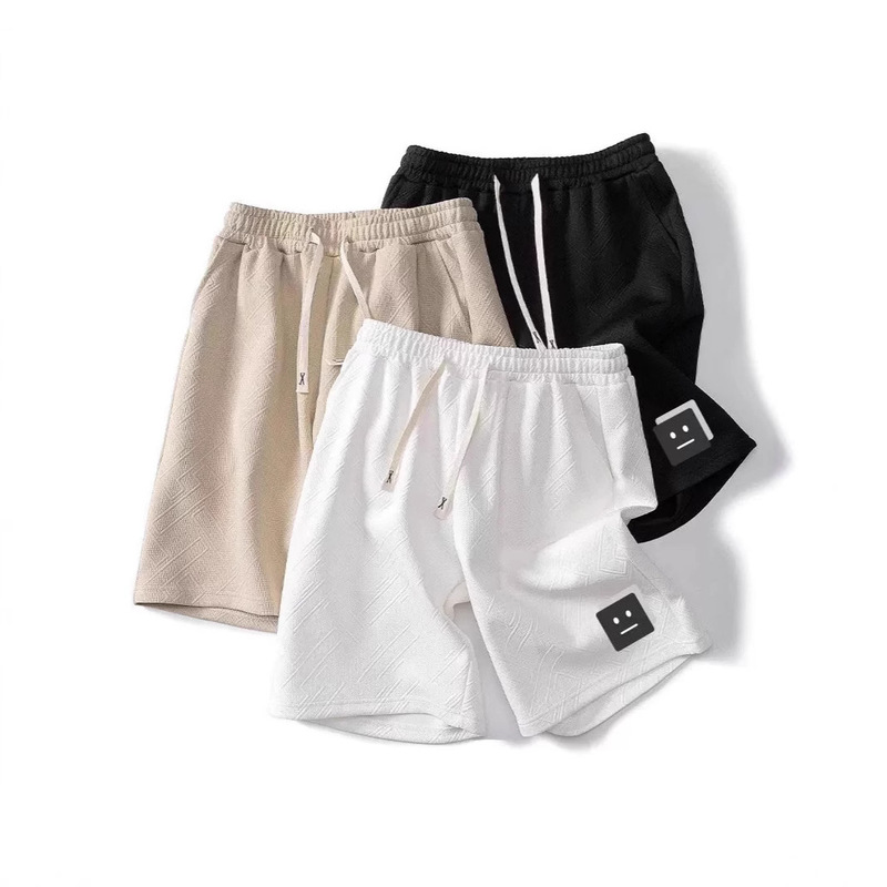 Summer Thin Casual Cute Printed Shorts for Men, Knee-Length Loose Pants, Quick-Drying Sports Ice Silk Casual Shorts