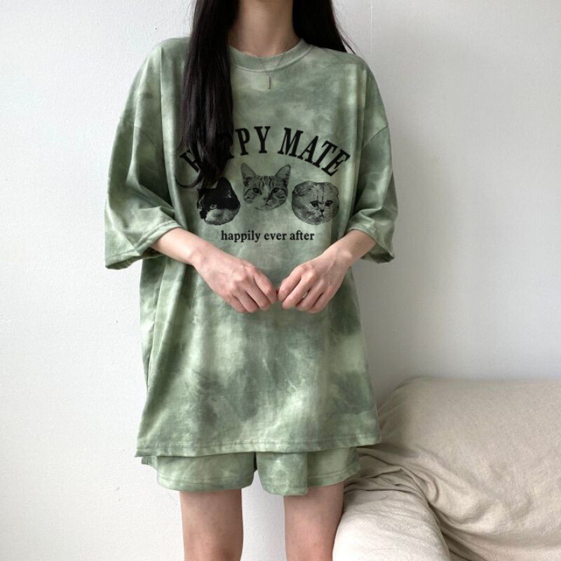 Factory wholesale 2024 new slim coat plus size fat 5 color short sleeve shorts two-piece foreign trade casual set