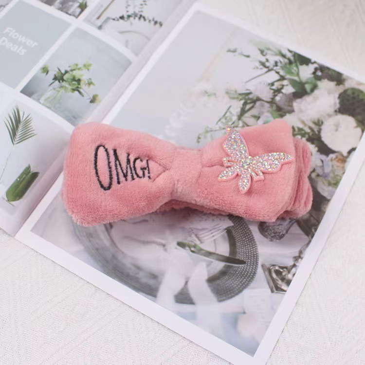 INS estilo arco chica lavado de cara banda de pelo hecho a mano conveniente mascarilla banda de pelo Fuente de la fábrica