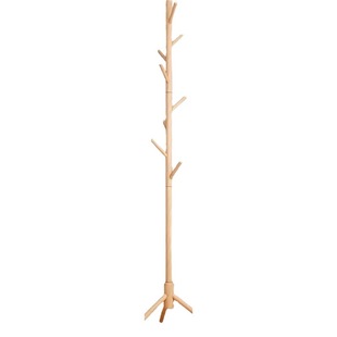 Solid Wood Floor Coat Rack Beech Vertical Drying Rack Household Bedroom Hanger Simple Wooden Entry Wooden Hanger