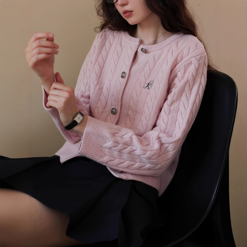 Classic Reputation Australian Merino Wool Cable-Knit Cardigan for Small People