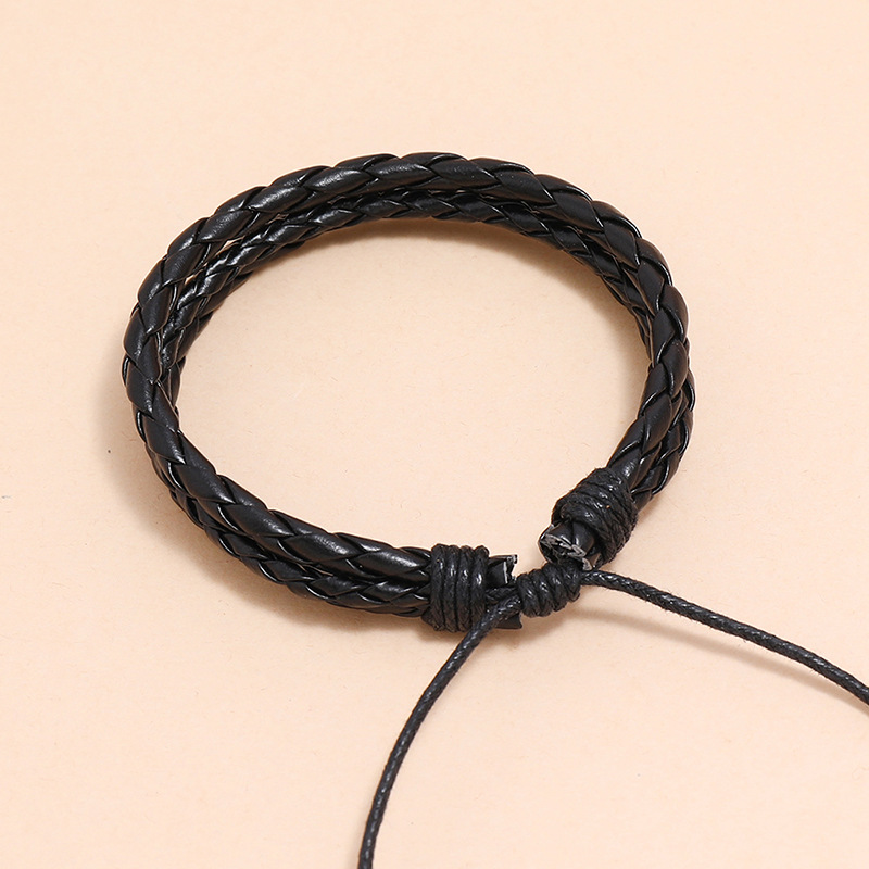 Fashion woven leather bracelet wholesale