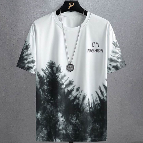Summer Men's Fashion New Trend Streetwear Ice Silk Short Sleeve Ins Casual Summer Versatile Youth Men Loose T-Shirt