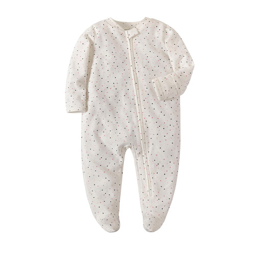 Manufacturers wholesale baby jumpsuits with foot coverings, newborn jumpsuits with foot coverings, spring and summer pajamas, baby clothes