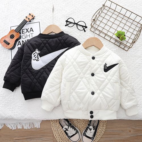 Children's Korean-style baseball suit  new cotton-lined thick autumn and winter unisex children's cotton jacket outerwear trendy dropshipping