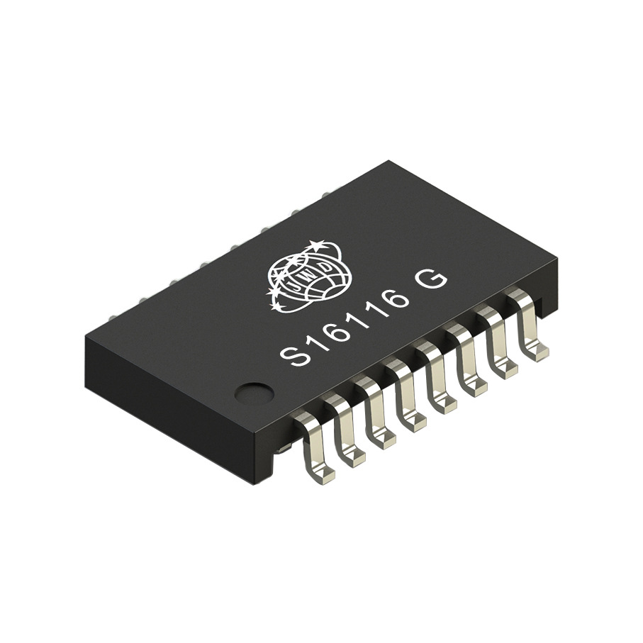 现货 S16116G 单口百兆贴片超薄SMD 网络变压器 网络滤波器