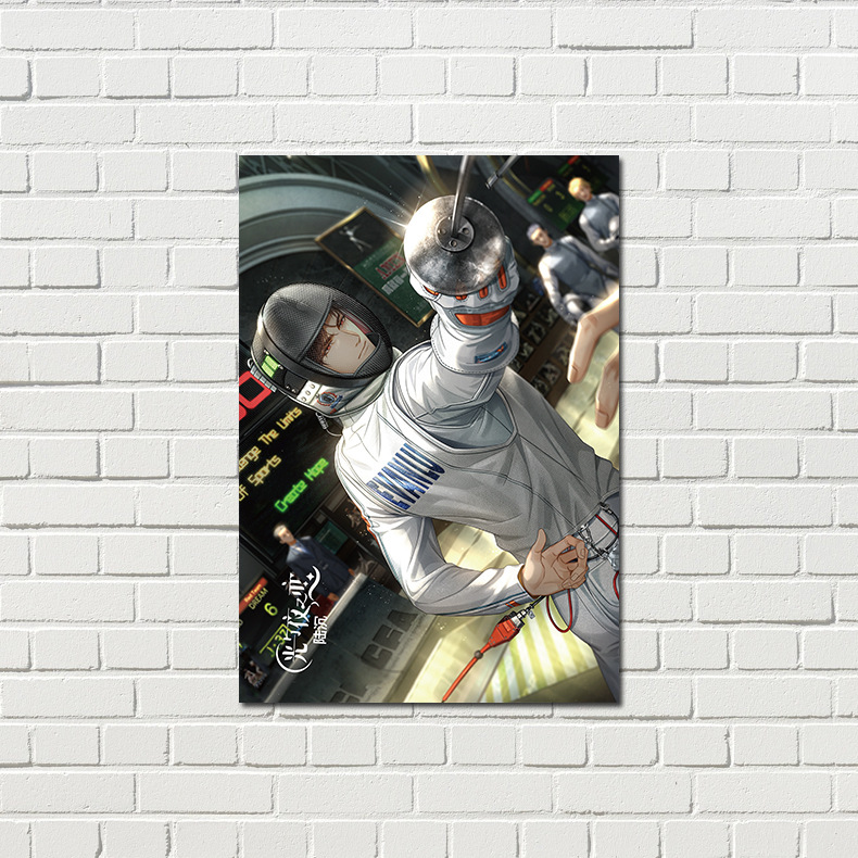 Luo Rong Poster High-Quality Copperplate Paper Set of 8 Sheets Anime Peripheral Dormitory Cartoon Wall Sticker Decorative Painting Background Wall