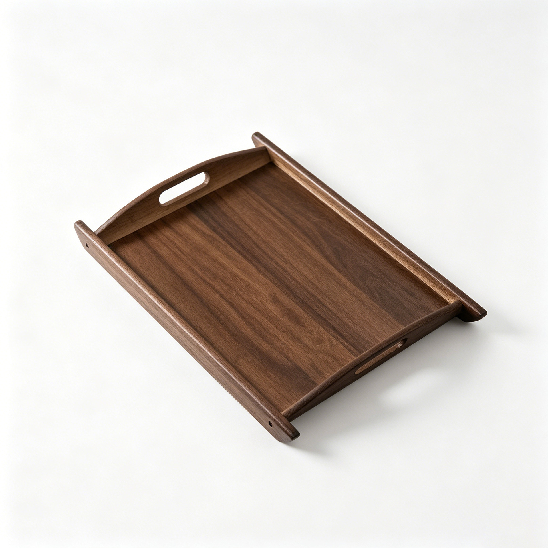 Luz de lujo retro bandeja de té color nuez comercial bandeja de té rectangular pastelía de mano barbacoa platos