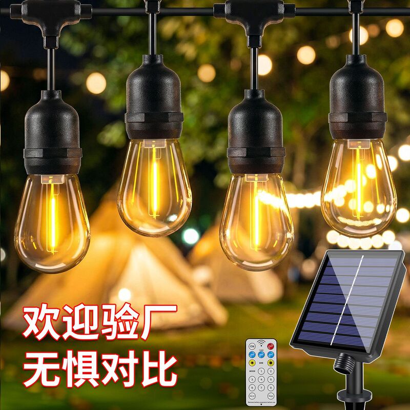 New Solar-Powered S14 String Lights, Waterproof and High-Brightness S14 Solar String Lights for Outdoor Decoration New Solar-Powered S14 String Lights, Waterproof and High-Brightness S14 Solar String Lights for Outdoor Decoration