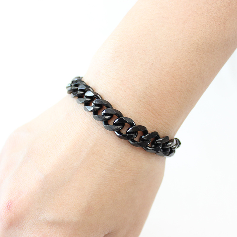 Men's Gender Fashion Solid Color Stainless Steel Men's Bracelets Men's Chain Bracelets