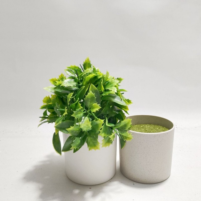 Amazon 模擬小さな鉢植え装飾品ホーム小さなユーカリ竹の葉デスクトップ装飾造花プラスチック小さな新鮮な|undefined