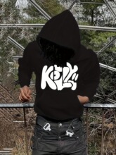 X 91046 Lightning print hoodie ����ӡ����ñ��
