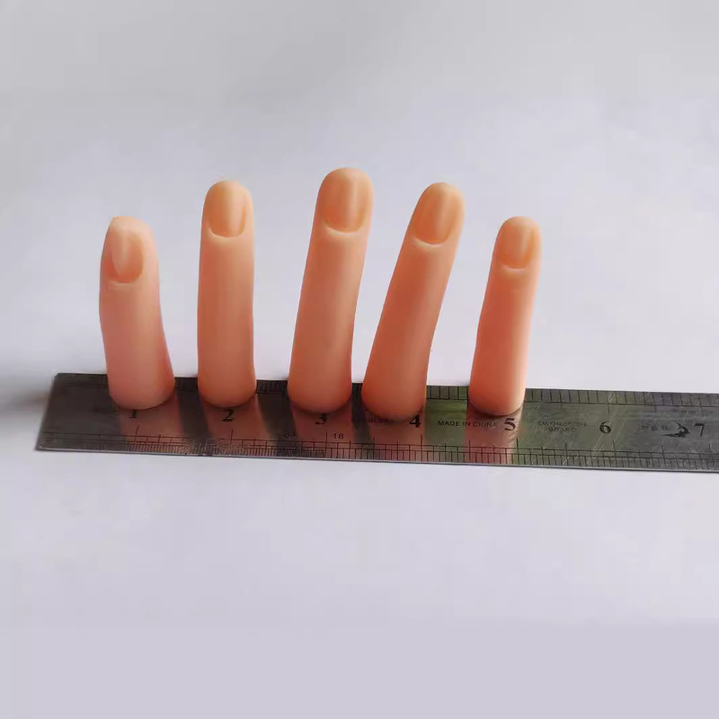 Large wholesale price nail art products silicone fake finger practice Finger Nail Art Supplies 5/set