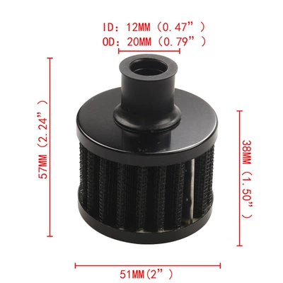 Air filter Small Mushroom Head Filter