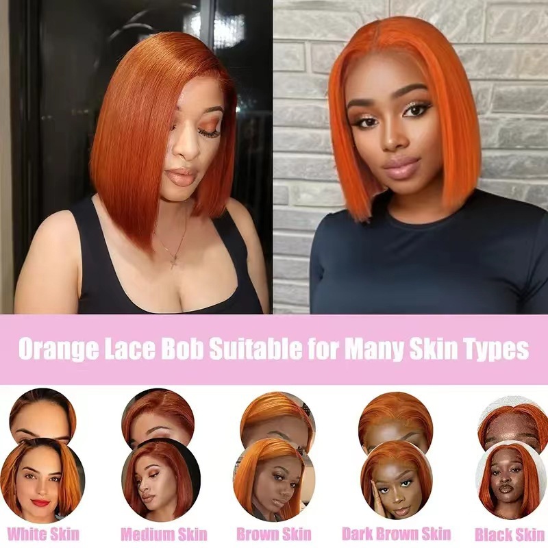 Trans-nivel damas europeas y americanas moda lindo Bob Bobo cabeza wigs encaje delantero pelo corto liso peluca de fibra química