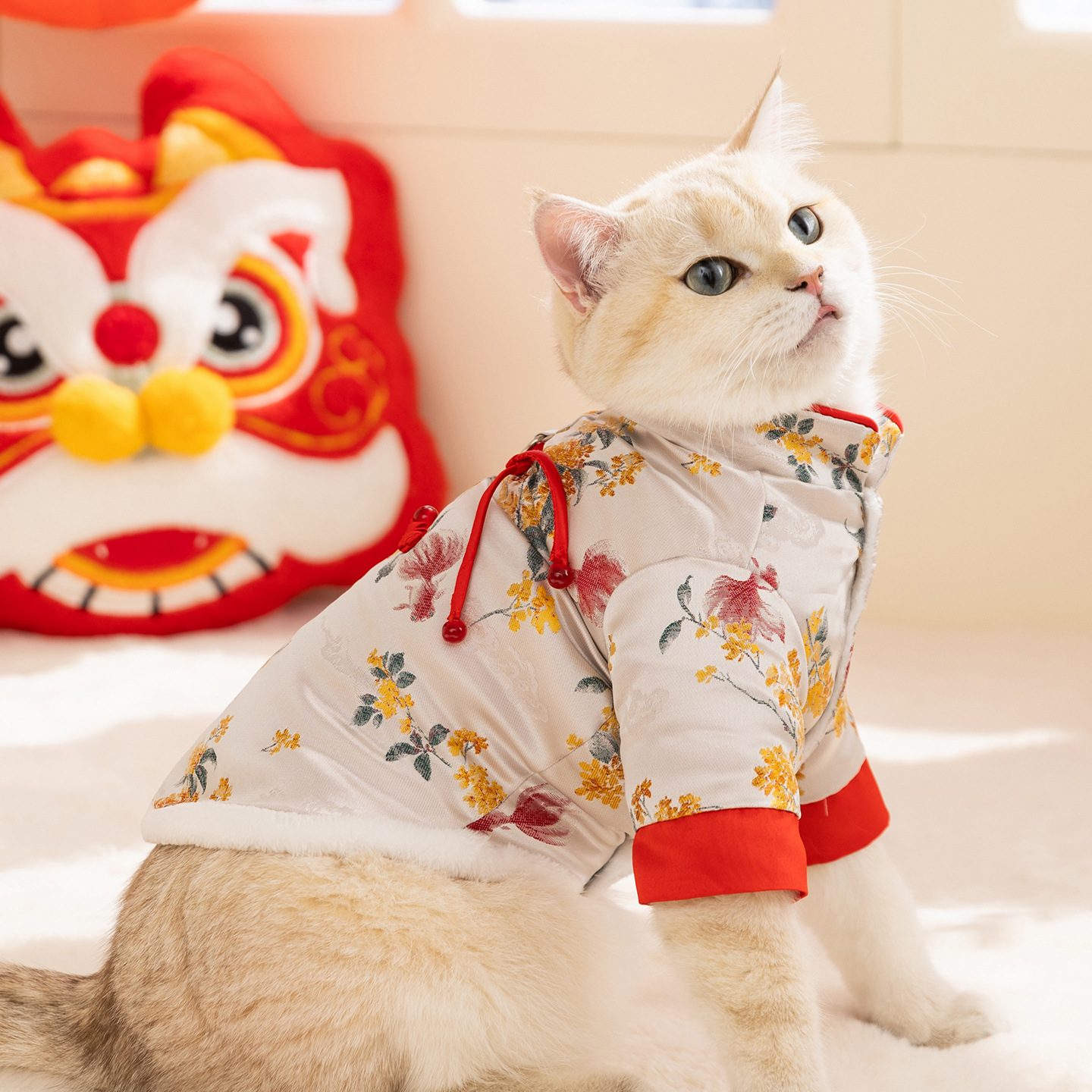Ropa de mascotas otoño y invierno como peces de agua Año Nuevo dos pies Tang ropa de Año Nuevo festivo perros pequeños y medianos ropa de perros y gatos