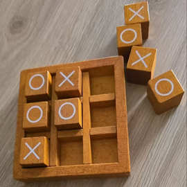 木制井字棋XO棋儿童益智双人对战桌游专注力逻辑思维训练亲子互动
