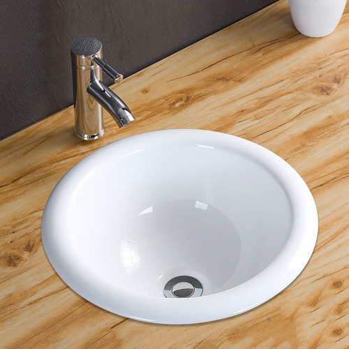 Semi-embedded Ceramic Countertop Basin, Oval Design | Square Washbasin for Home Use | Factory-Price Vanity Sink