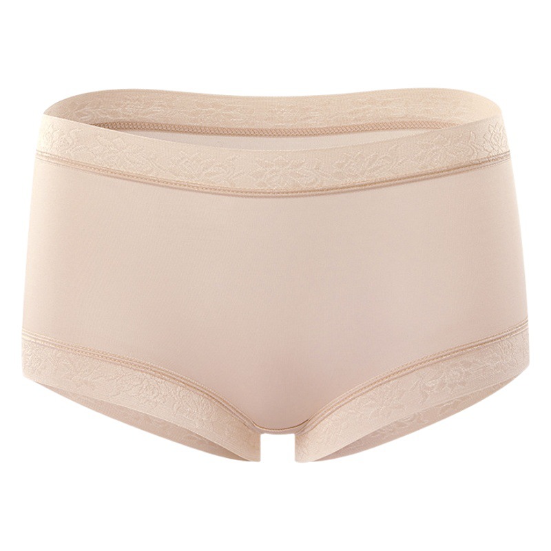 Tangge natural de seda Mora ropa interior las mujeres transpirable cómodo encaje cadera inconsútil boxeador ropa interior