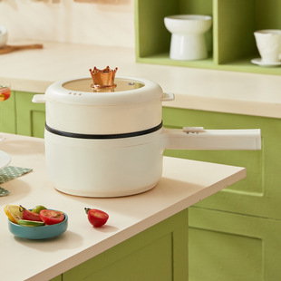Long-turn electric cooking pot multi-functional electric hot pot student dormitory pot cooking and frying integrated electric hot pot live explosion gifts