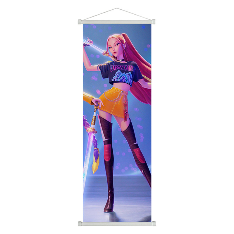 K-POP：猎魔女团挂画卷轴海报电影动漫周边布画客厅卧室装饰画|undefined