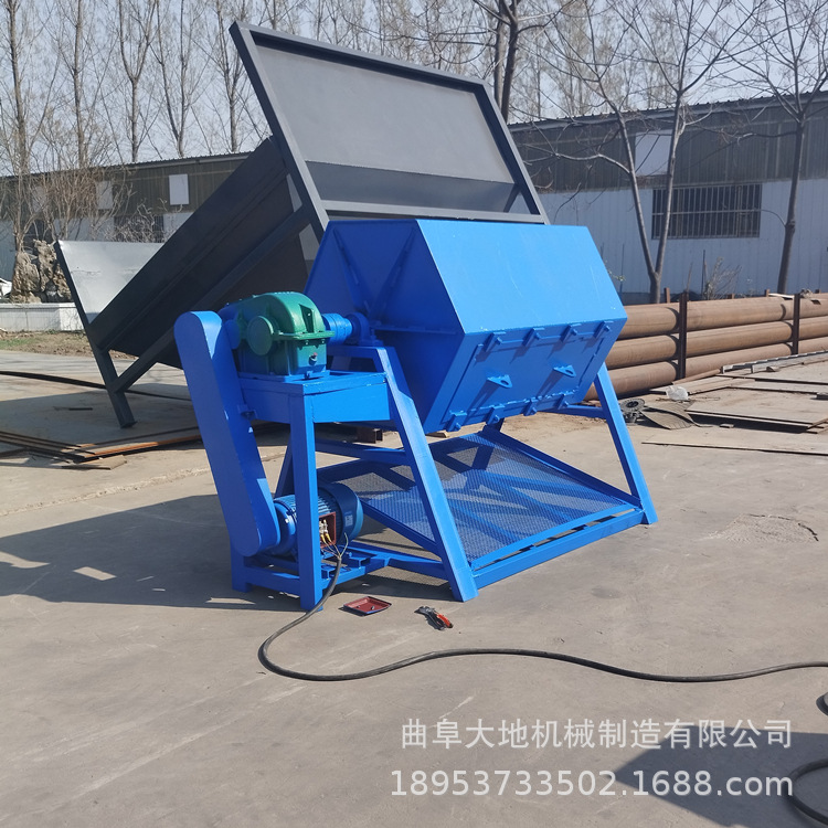 鹅卵石六角滚筒抛光机五金件快速去毛刺机火烧铁滚筒抛光干磨机