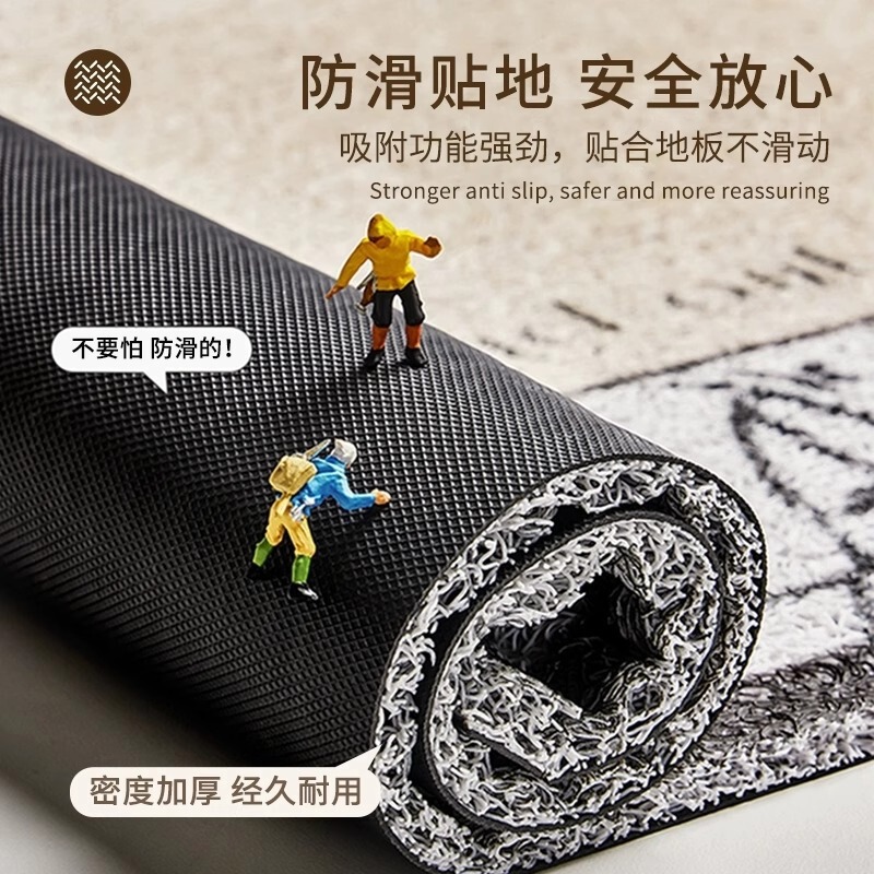 竖版丝圈蜡笔小新室内入户地垫大门口线圈材质进门垫脚垫防滑地垫|undefined
