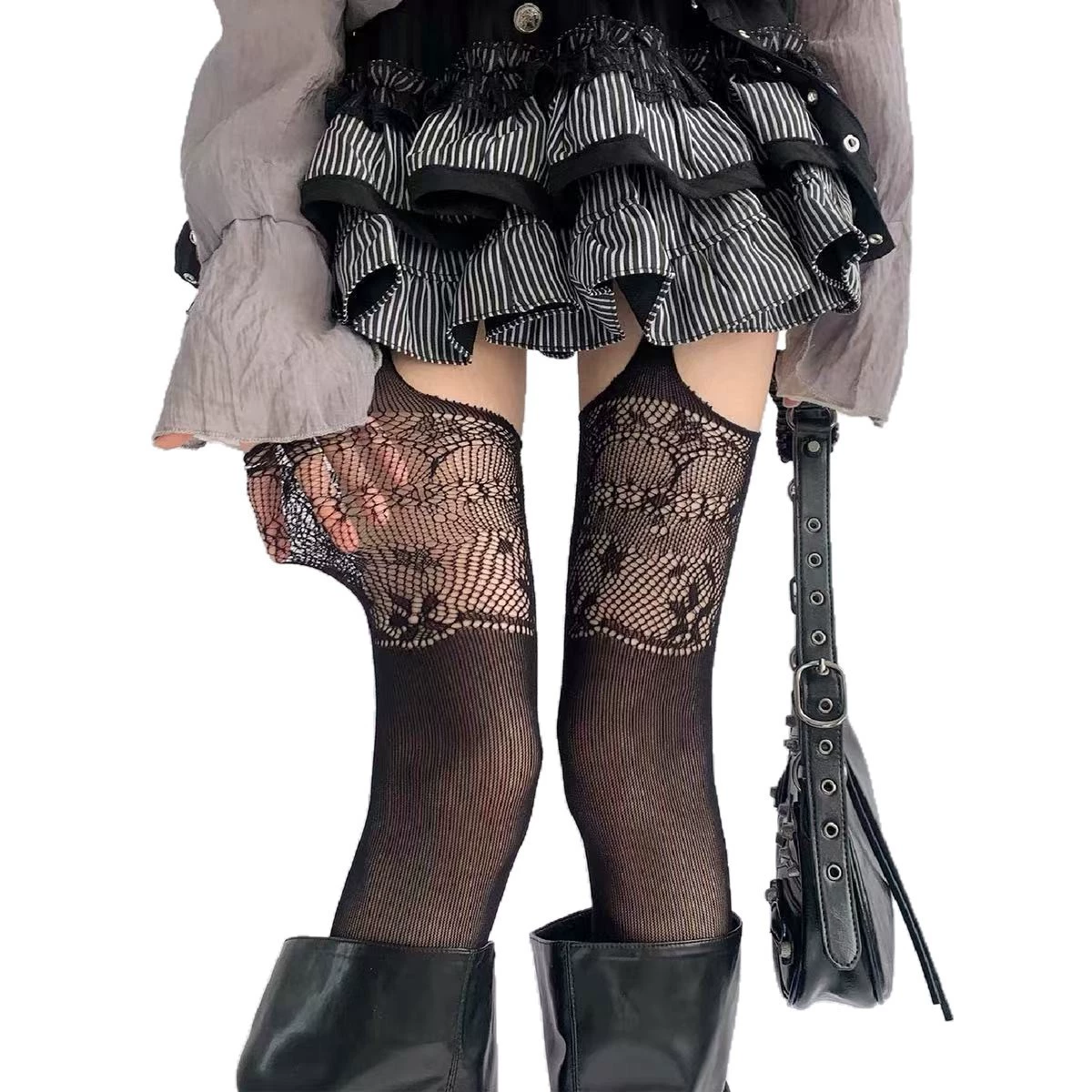 Плащ Encore? Wait: It's outfit sweet and cool suspender stockings for women in one-piece white lace jacquard fishnet stockings pure hot girl white silk