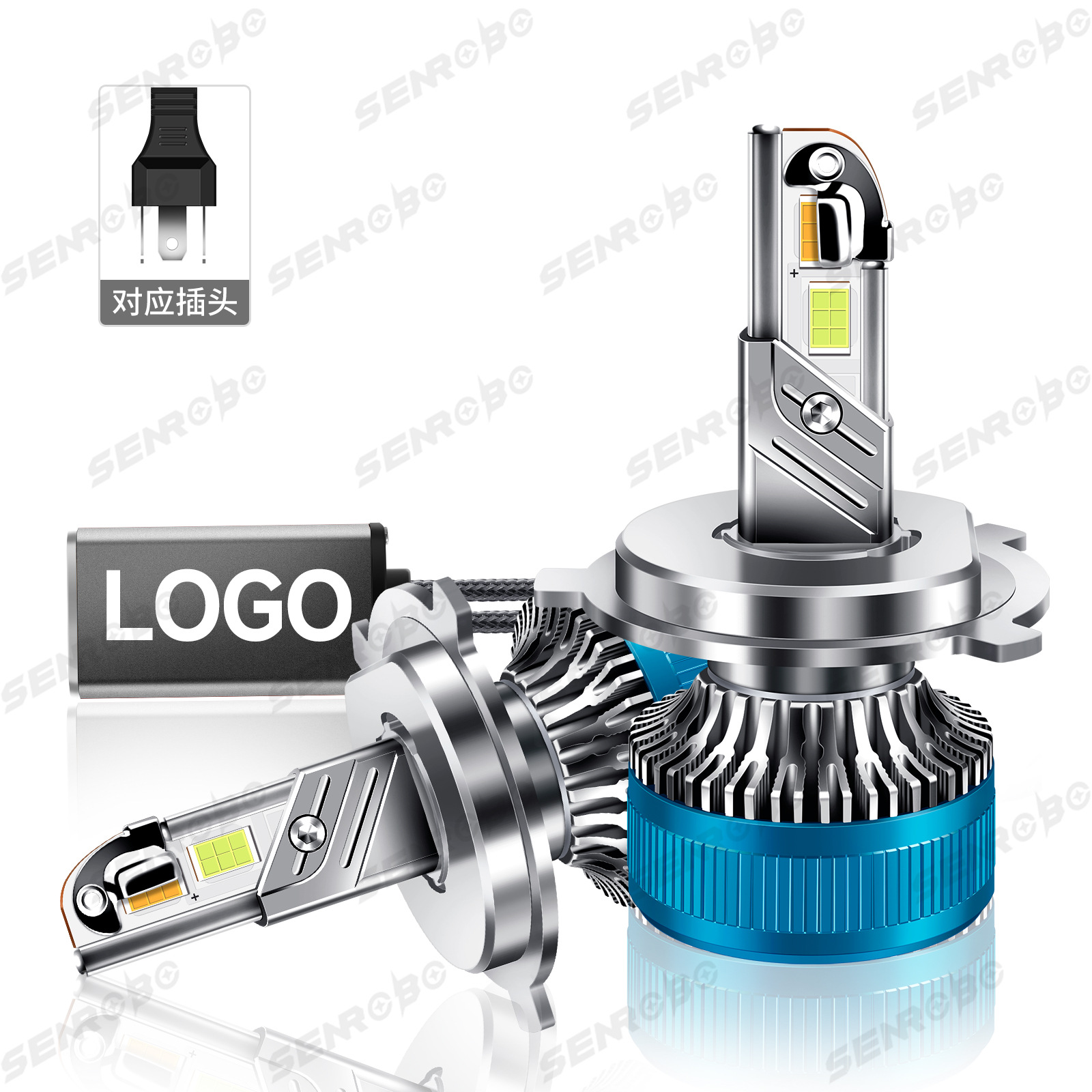 Nuevos tres colores transfronterizos de automóviles led faro de alta y baja luz H4H11H79005 fábrica de modificación de automóviles venta directa