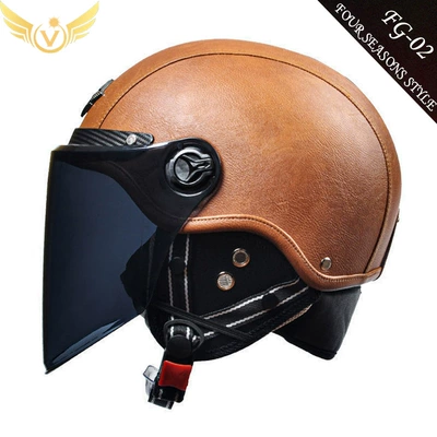 Motosiklet kaskı (dəbilqə) | and Cold-Proof Safety Helmet - brown-long-tea-mirror