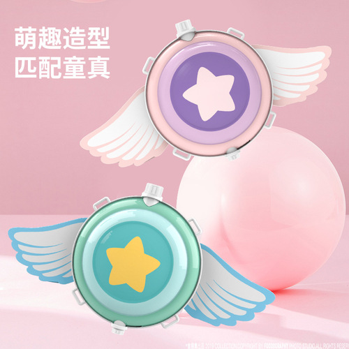Children's cartoon angel wings rainbow backpack water gun toy beach water fight pull-out water gun wholesale stall