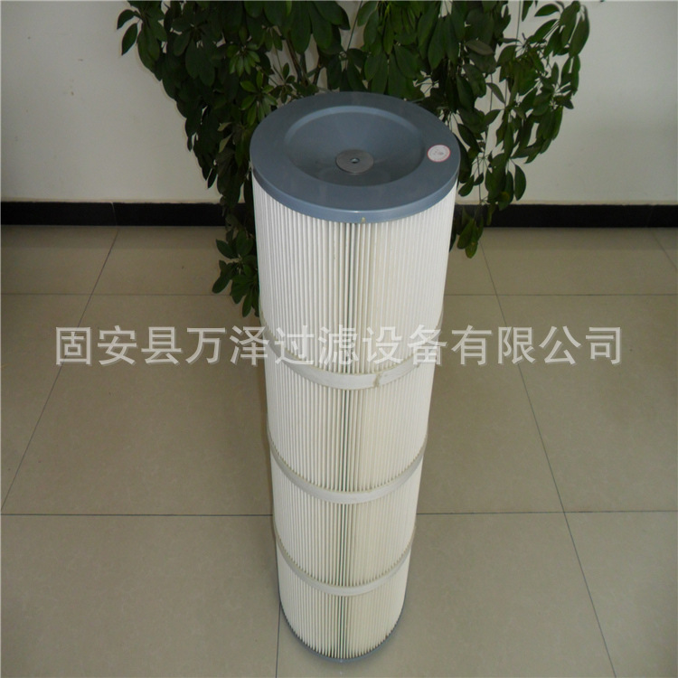 万泽厂家供应矿山水泥除尘滤芯 1.2米除尘滤筒滤芯WZ